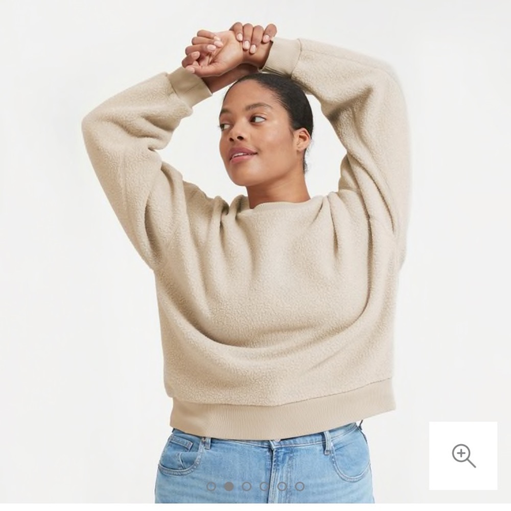 Everlane ReNew Fleece Oversize Crewneck Sweatshirt